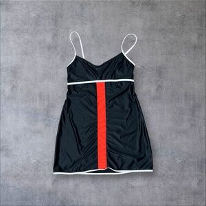 Black White Red Tennis Dress